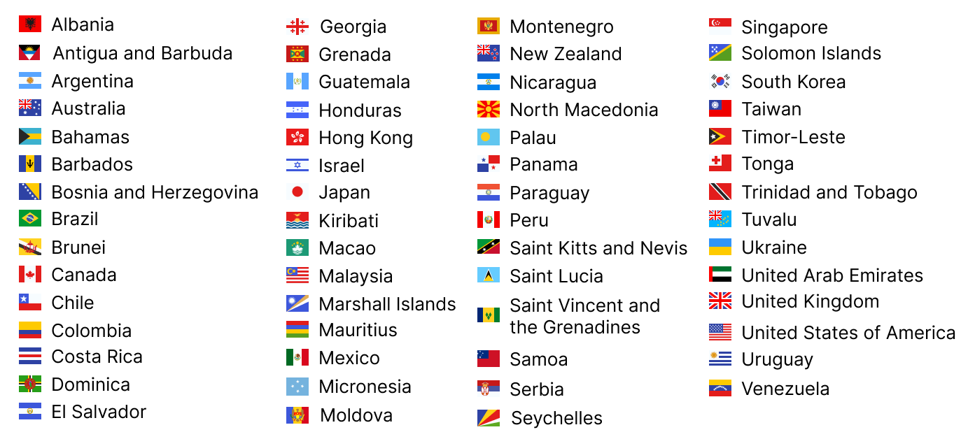 Los 60 países que podrán solicitar un Etias. Foto: Echevarría Abogados   
